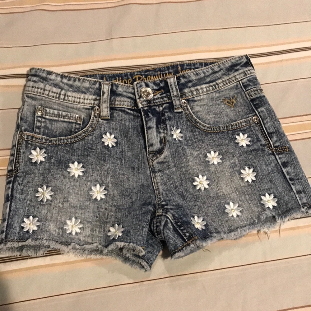 Justice premium denim shorts size 10 regular